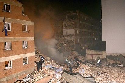 Explosión en un edificio de Palencia