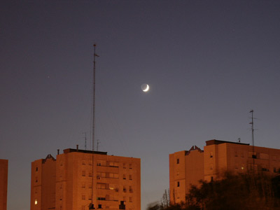 Luna en 1/4 creciente