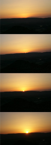 Un atardecer desde las nubes